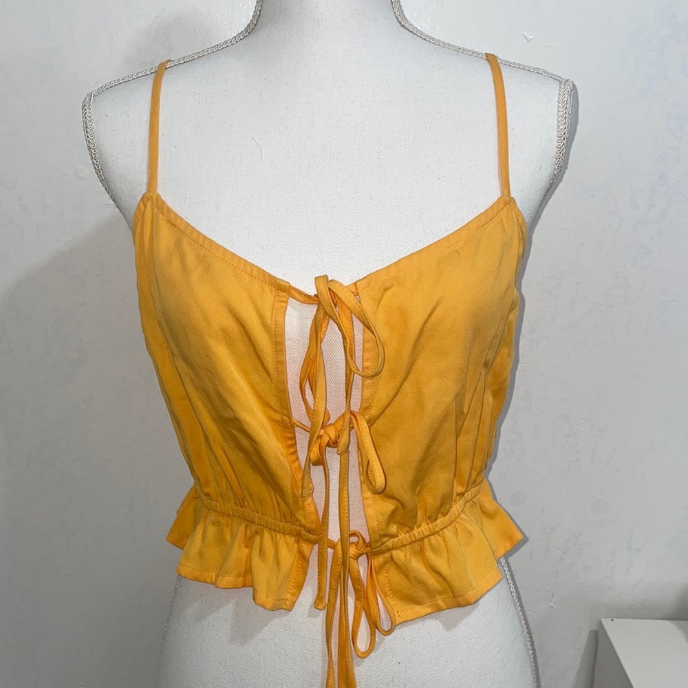 F21 Yellow Summer Top with Ties